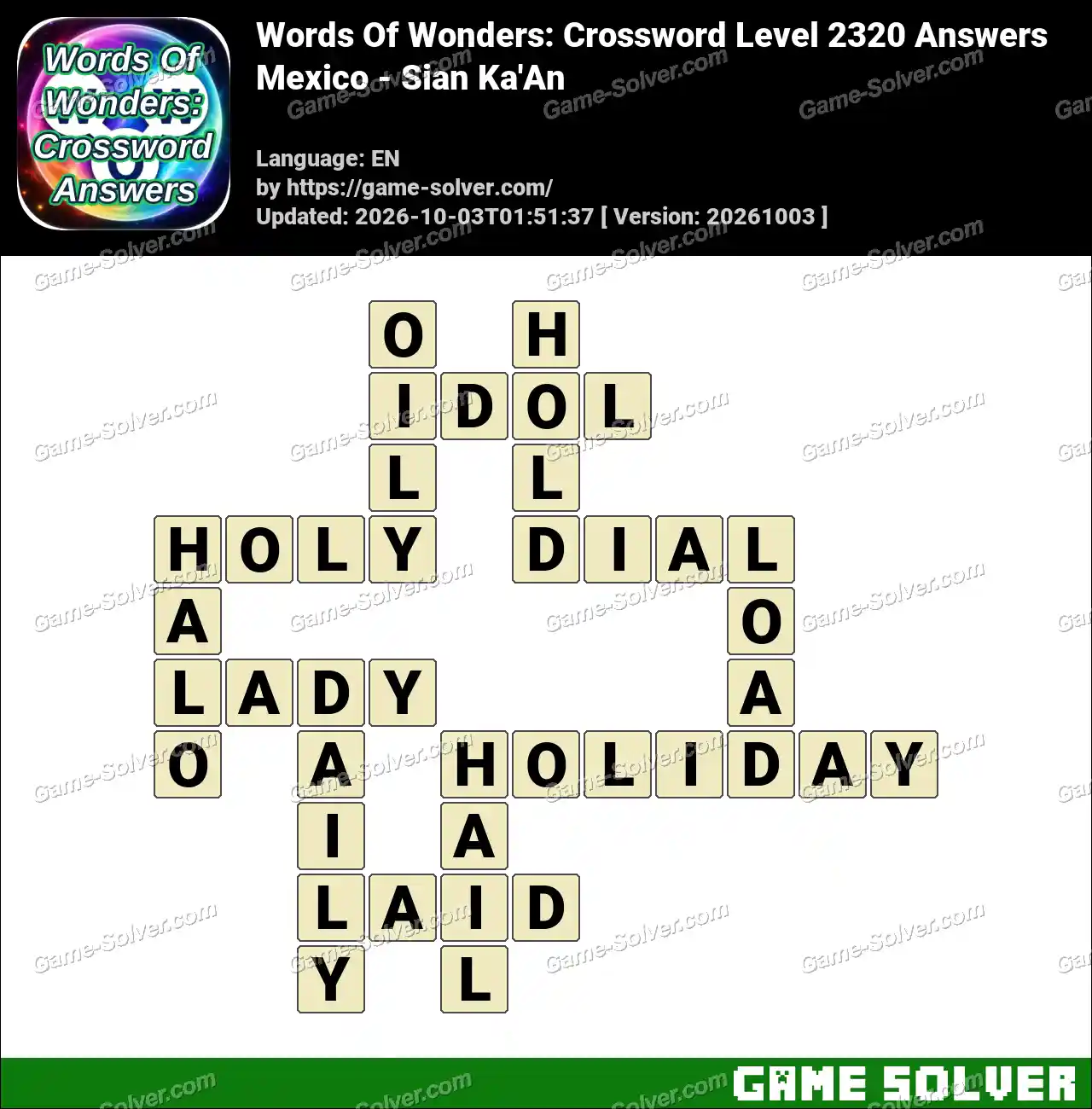 Words Of Wonders: Crossword Level 2320 Answers – Mexico – Sian Ka’An
